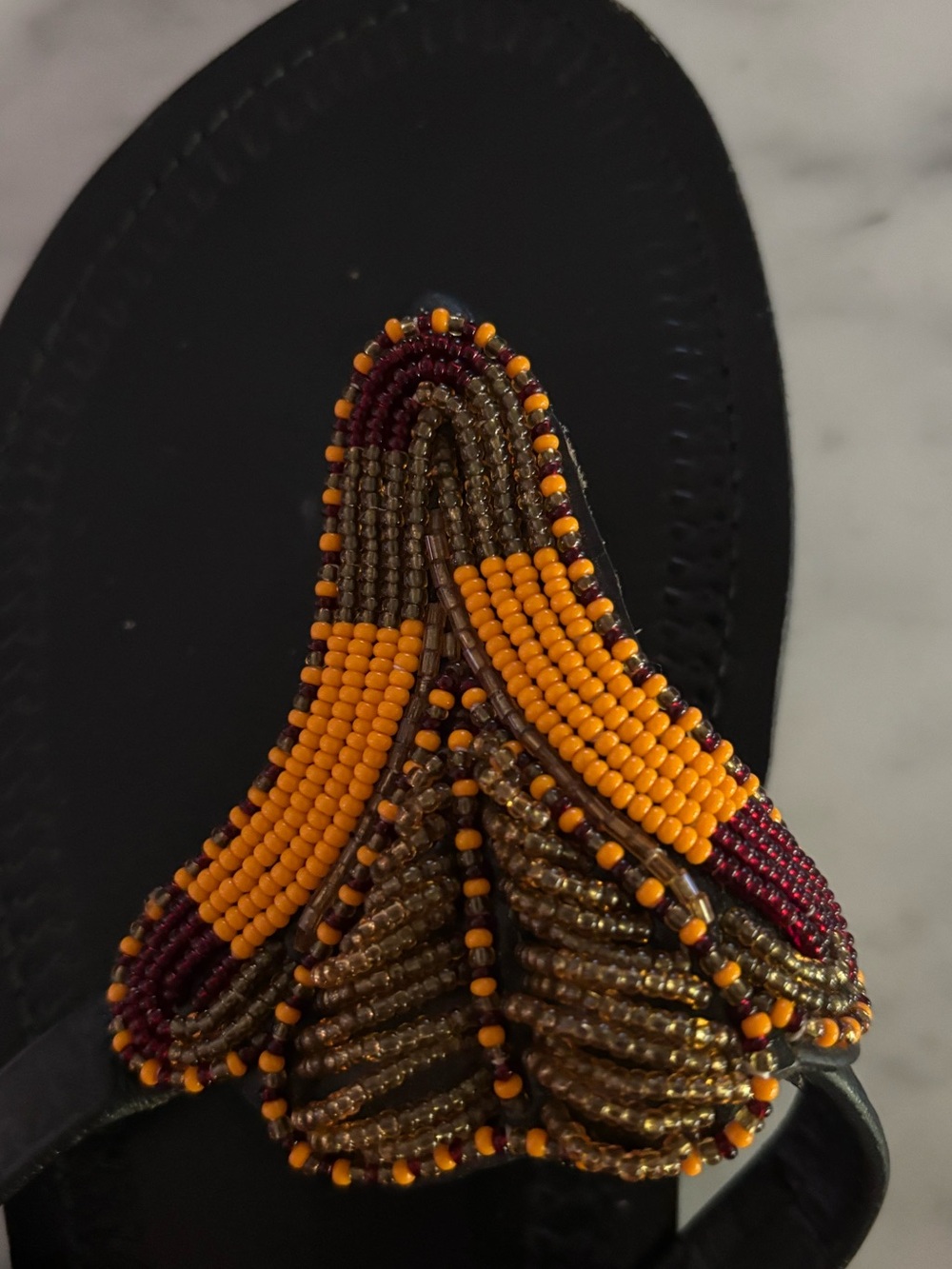 Leather beaded flips - Picture 2 of 4